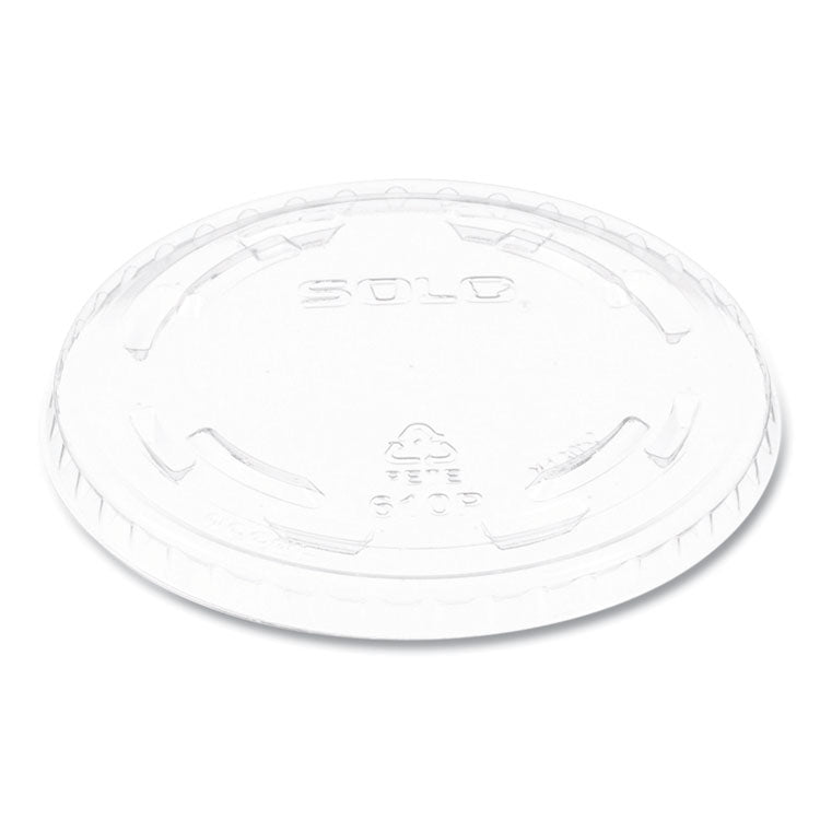 Plastic Flat Cold Cup Lid, No Straw Slot, Fits 9 oz to 10 oz Cold Cups, Plastic, Clear, 1,000/Carton