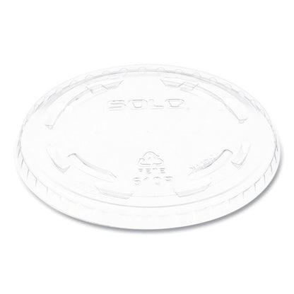 Plastic Flat Cold Cup Lid, No Straw Slot, Fits 9 oz to 10 oz Cold Cups, Plastic, Clear, 1,000/Carton