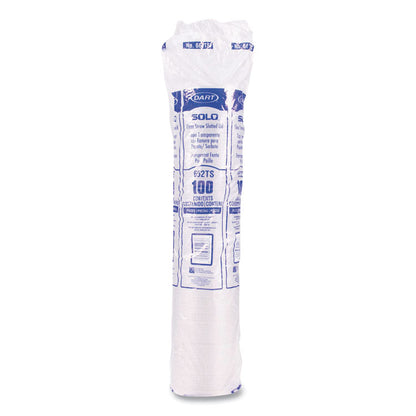 Straw-Slot Cold Cup Lids, Fits 9 oz to 20 oz Cold Cups, Plastic, Clear, 100/Pack