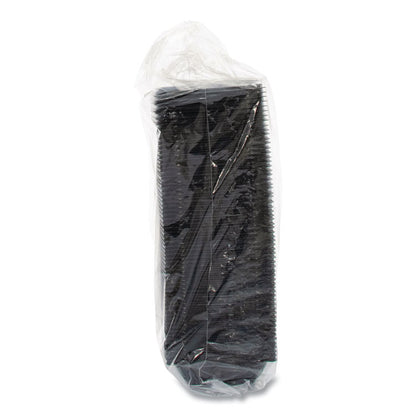 PresentaBowls Pro Black Square Bowls, 8 oz, 5 x 5 x 1.5, Plastic, 63/Bag, 8 Bags/Carton