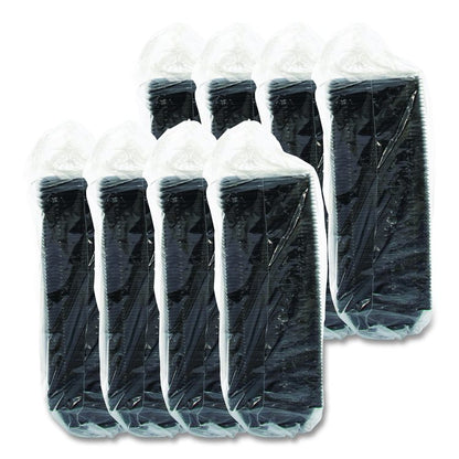 PresentaBowls Pro Black Square Bowls, 8 oz, 5 x 5 x 1.5, Plastic, 63/Bag, 8 Bags/Carton