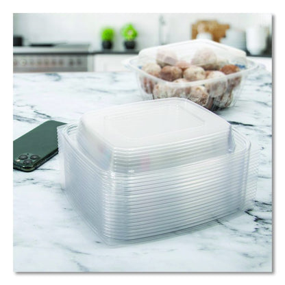 ClearPac Clear Container Lids, Dome, 6.5 x 7.5, Clear, Plastic, 63/Pack, 8 Packs/Carton