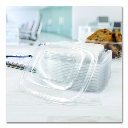ClearPac Clear Container Lids, Dome, 6.5 x 7.5, Clear, Plastic, 63/Pack, 8 Packs/Carton