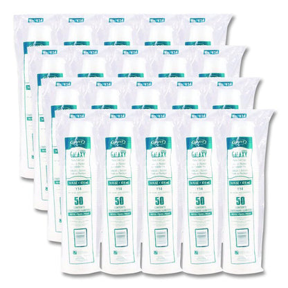 High-Impact Polystyrene Cold Cups, 14 oz, Plastic, Translucent, 50/Sleeve, 20 Sleeves/Carton