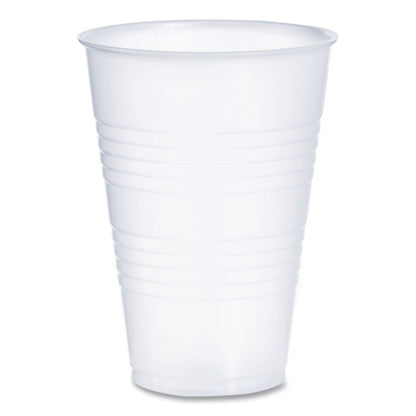 High-Impact Polystyrene Cold Cups, 14 oz, Plastic, Translucent, 50/Sleeve, 20 Sleeves/Carton