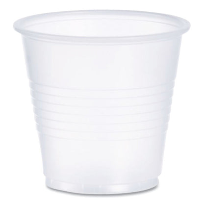 High-Impact Polystyrene Cold Cups, 3.5 oz, Plastic, Translucent, 100/Sleeve, 25 Sleeves/Carton