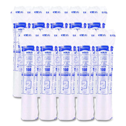 Straw-Slot Cold Cup Lids, Fits 9 oz to 20 oz Cold Cups, Plastic, Clear, 100/Pack