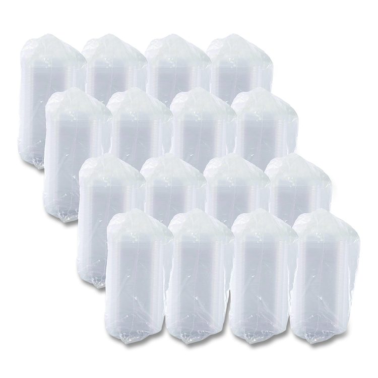 ClearPac Clear Container Lids, Dome, 4.9 x 5.9, Clear, Plastic, 63/Pack, 16 Packs/Carton