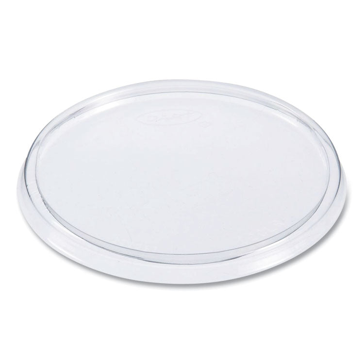 Non-Vented Cup Lids, Fits 10 oz to 14 oz Hot Cups/6 oz to 8 oz Food Containers/6 oz Bowls, Plastic, Clear, 1,000/Carton