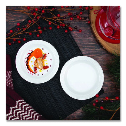 Mediumweight Foam Dinnerware, Plate, 6" dia, White, 125/Pack