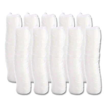 Plastic Lids, Vented, Fits 4 oz Hot Cups, Translucent, 100/Pack, 10 Packs/Carton