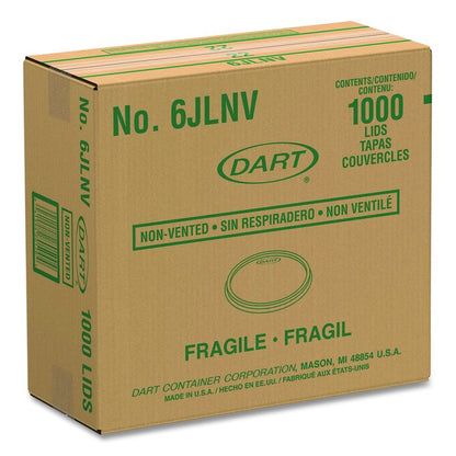 Non-Vented Cup Lids, Fits 6 oz Hot Cups/2 oz to 4 oz Food Containers, Plastic, Translucent, 1,000/Carton