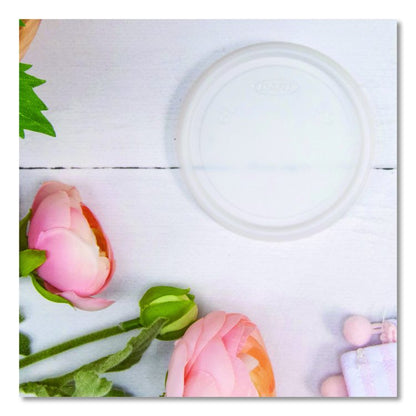 Non-Vented Cup Lids, Fits 6 oz Hot Cups/2 oz to 4 oz Food Containers, Plastic, Translucent, 1,000/Carton
