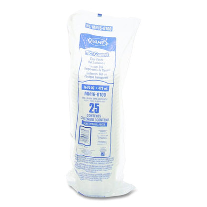 MicroGourmet Food Container, 16 oz, Translucent, Plastic, 50/Pack, 10 Packs/Carton