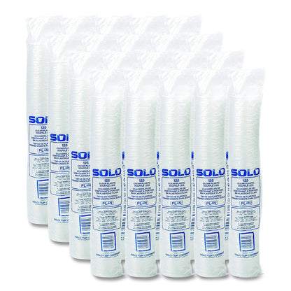 Portion/Souffle Cup Lids, Fits 3.25 oz to 9 oz Portion Cups, Plastic, Clear, 125/Pack, 20 Packs/Carton