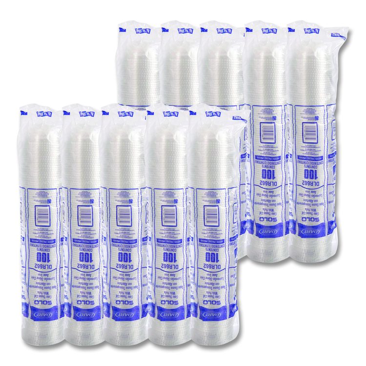 Dome-Top Cold Cup Lids, Fits 16 oz Cold Cups, Plastic, Clear, 1,000/Carton