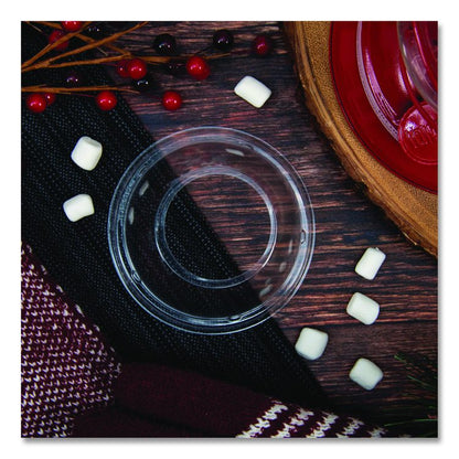 Open-Top Dome Lid, With 1.9" dia Hole, Fits 16 oz to 24 oz Cold Cups, Plastic, Clear, 1,000/Carton