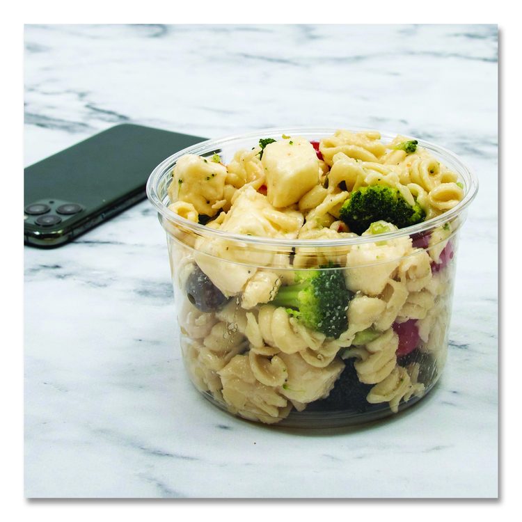 MicroGourmet Food Container, 16 oz, Translucent, Plastic, 50/Pack, 10 Packs/Carton