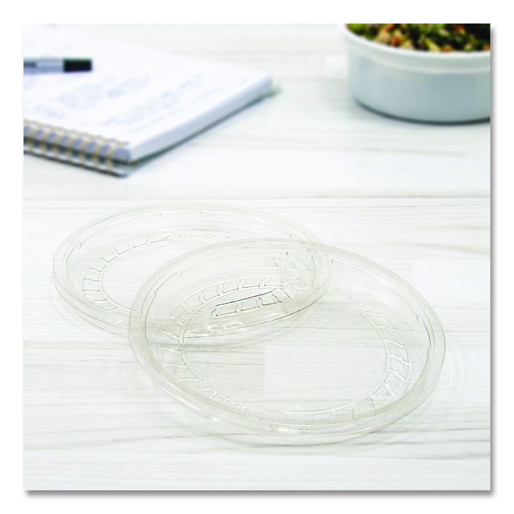 Conex Deli Container Lid, Clear, Plastic, 500/Carton