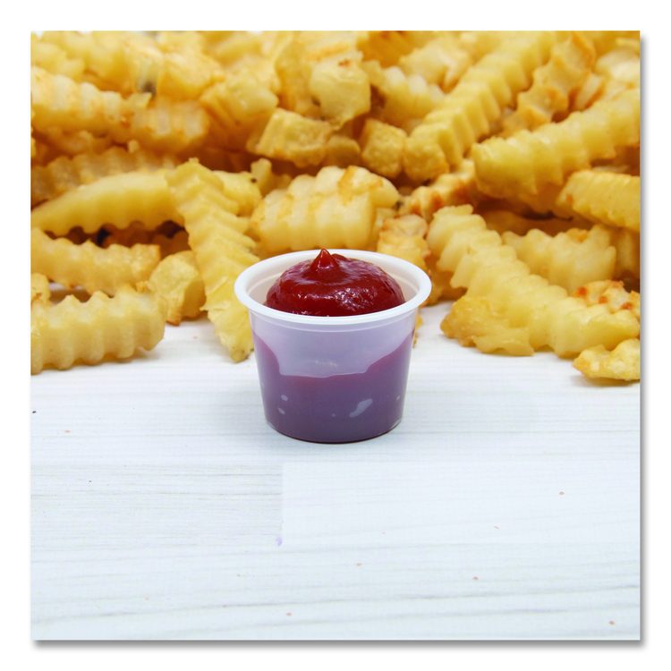 Polystyrene Portion Cups, 1 oz, Plastic, Translucent, 2,500/Carton