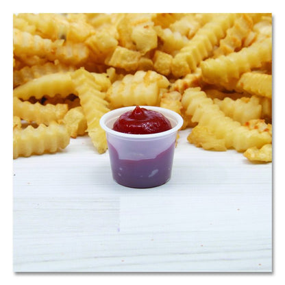 Polystyrene Portion Cups, 1 oz, Plastic, Translucent, 2,500/Carton
