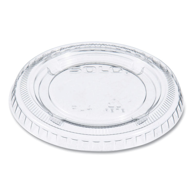 Portion/Souffle Cup Lids, Fits 3.25 oz to 9 oz Portion Cups, Plastic, Clear, 125/Pack, 20 Packs/Carton