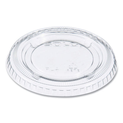 Portion/Souffle Cup Lids, Fits 3.25 oz to 9 oz Portion Cups, Plastic, Clear, 125/Pack, 20 Packs/Carton