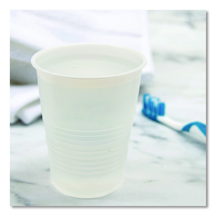 High-Impact Polystyrene Squat Cold Cups, 12 oz, Plastic, Translucent, 50/Pack