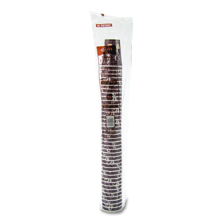 Thermoguard Insulated Paper Hot Cups, 8 oz, Steam Print Design, 1,000/Carton