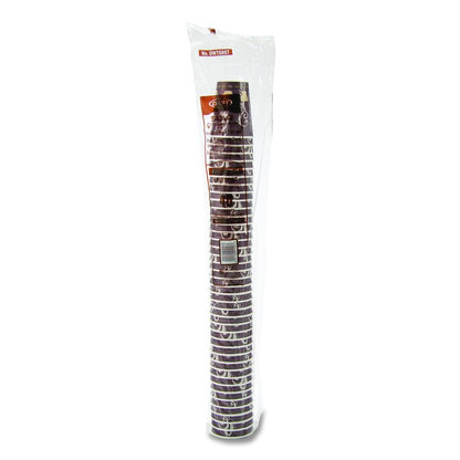 Thermoguard Insulated Paper Hot Cups, 8 oz, Steam Print Design, 1,000/Carton