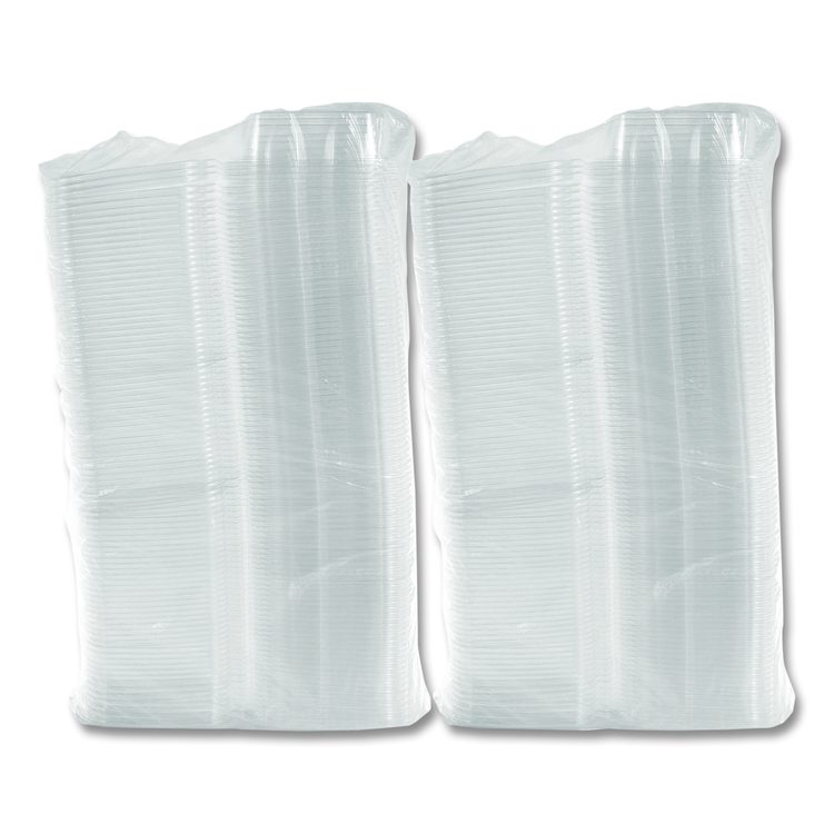 ClearPac SafeSeal rPET Tamper-Resistant Container, ProPlanet Seal, Flat Lid, 24 oz, Clear, 100/Bag, 2 Bags/Carton
