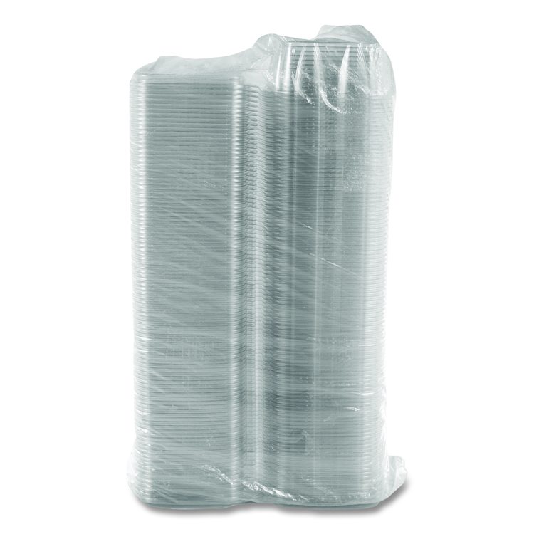 ClearPac SafeSeal Tamper-Resistant/Evident Containers, Domed Lid, 32 oz, Clear, Plastic, 100/Bag, 2 Bags/Carton