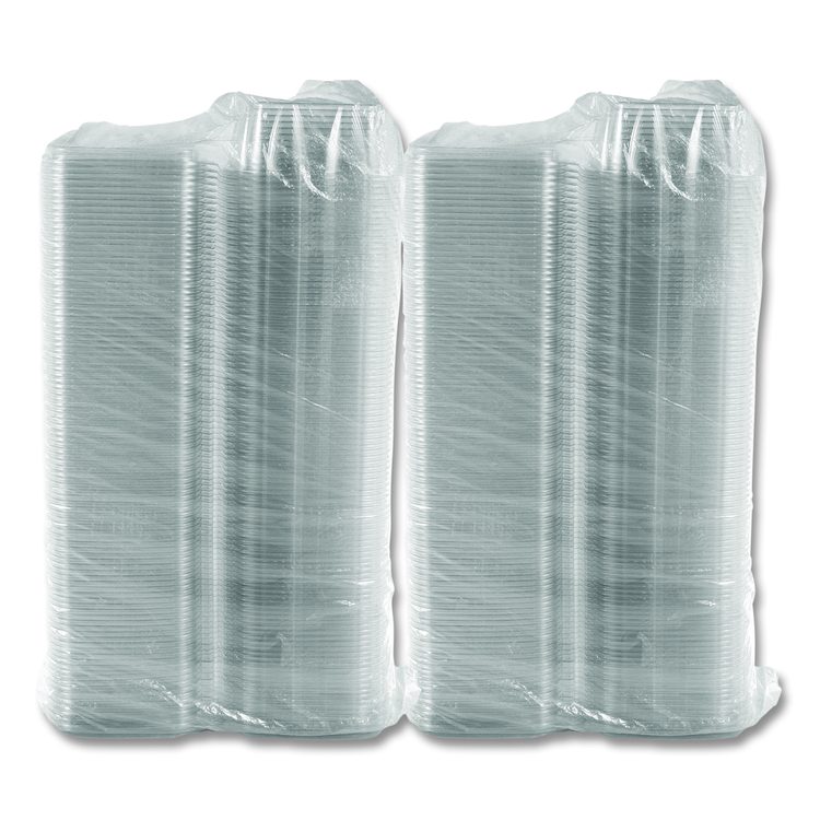 ClearPac SafeSeal Tamper-Resistant/Evident Containers, Domed Lid, 32 oz, Clear, Plastic, 100/Bag, 2 Bags/Carton