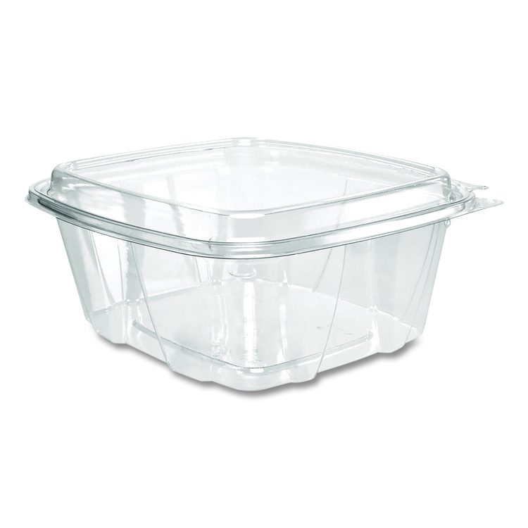 ClearPac SafeSeal Tamper-Resistant/Evident Containers, Domed Lid, 32 oz, Clear, Plastic, 100/Bag, 2 Bags/Carton