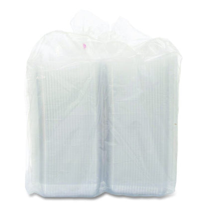 StayLock Clear Hinged Lid Containers, 7.8 x 8.3 x 3, Clear, Plastic, 125/Bag, 2 Bags/Carton