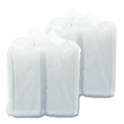StayLock Clear Hinged Lid Containers, 7.8 x 8.3 x 3, Clear, Plastic, 125/Bag, 2 Bags/Carton