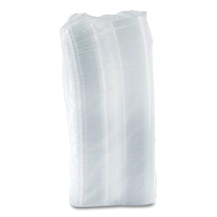 ClearPac SafeSeal Tamper-Resistant/Evident Containers, Flat Lid, 8 oz, Clear, Plastic, 100/Bag, 2 Bags/Carton