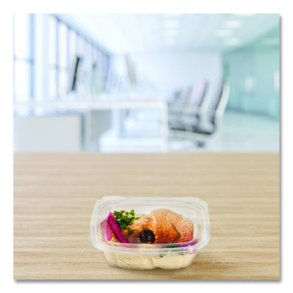 ClearPac SafeSeal Tamper-Resistant/Evident Containers, Flat Lid, 8 oz, Clear, Plastic, 100/Bag, 2 Bags/Carton
