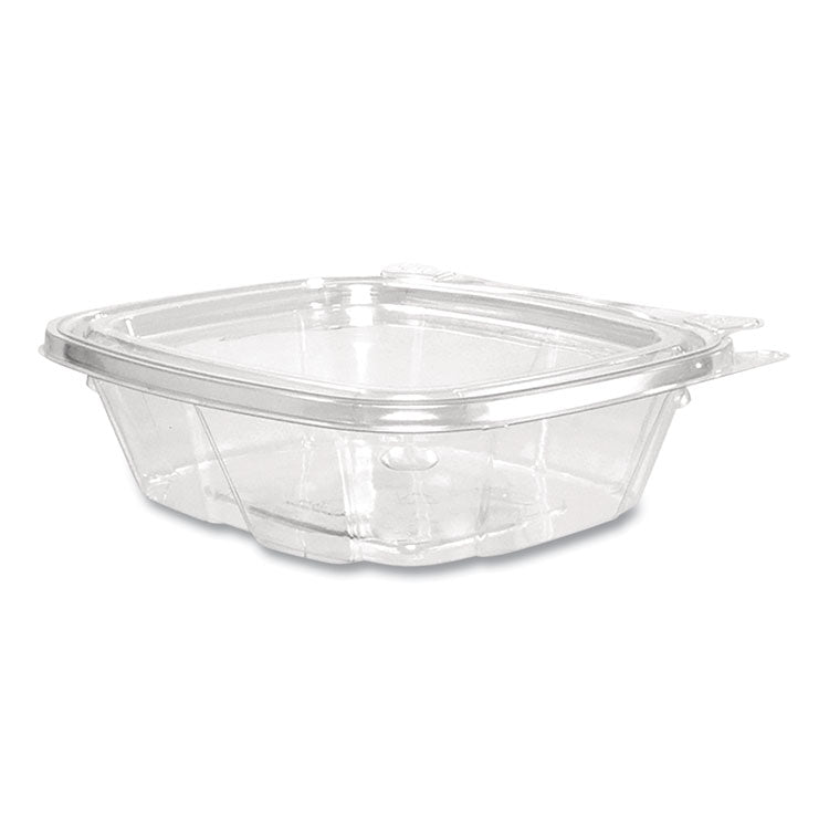 ClearPac SafeSeal Tamper-Resistant/Evident Containers, Flat Lid, 8 oz, Clear, Plastic, 100/Bag, 2 Bags/Carton