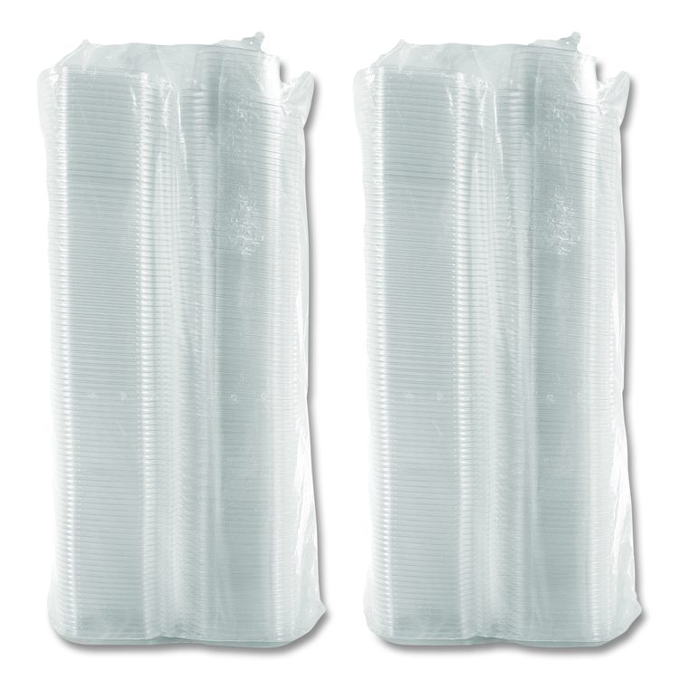 ClearPac SafeSeal Tamper-Resistant/Evident Containers, Domed Lid, 12 oz, Clear, Plastic, 100/Bag, 2 Bags/Carton