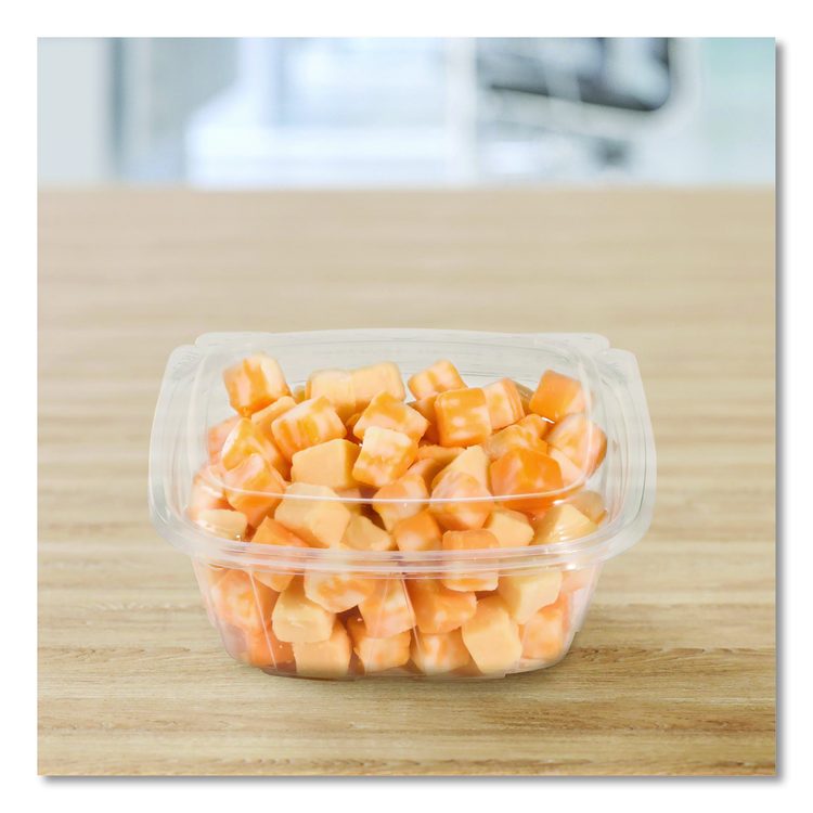 ClearPac SafeSeal Tamper-Resistant/Evident Containers, Domed Lid, 12 oz, Clear, Plastic, 100/Bag, 2 Bags/Carton