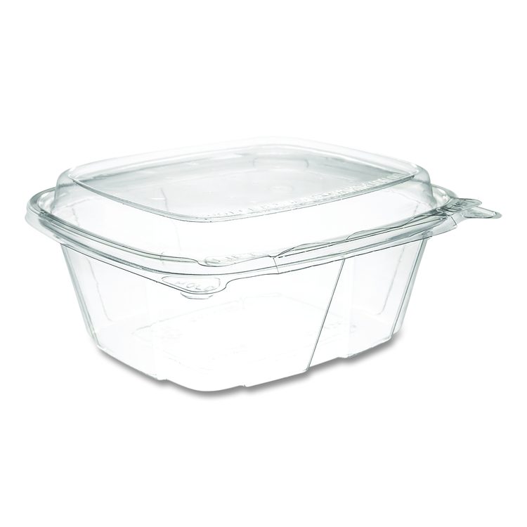 ClearPac SafeSeal Tamper-Resistant/Evident Containers, Domed Lid, 12 oz, Clear, Plastic, 100/Bag, 2 Bags/Carton