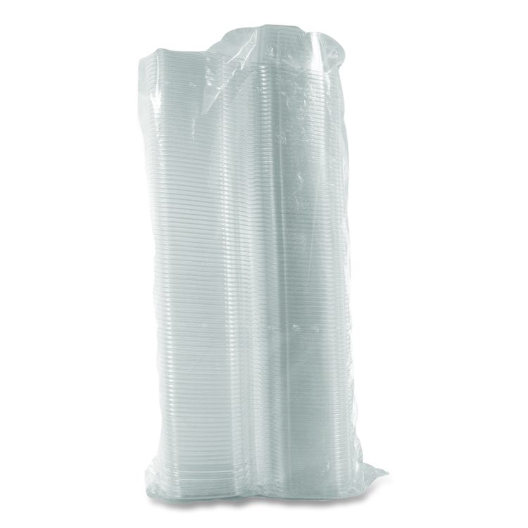 ClearPac SafeSeal Tamper-Resistant/Evident Containers, Flat Lid, 16 oz, Clear, Plastic, 100/Bag, 2 Bags/Carton