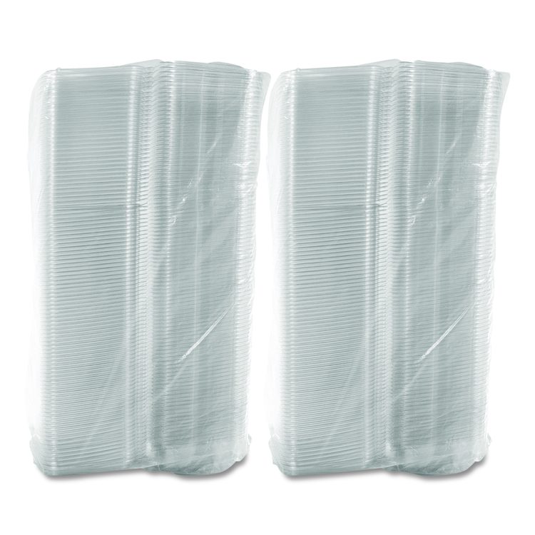 ClearPac SafeSeal Tamper-Resistant/Evident Containers, Domed Lid, 24 oz, Clear, Plastic, 100/Bag, 2 Bags/Carton