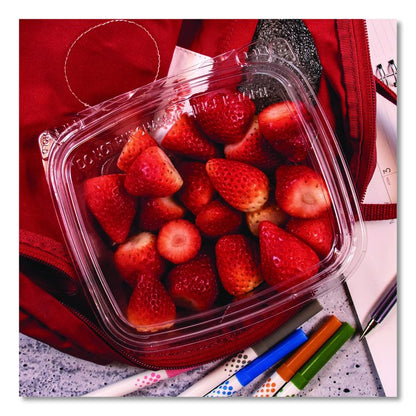 ClearPac SafeSeal Tamper-Resistant/Evident Containers, Domed Lid, 24 oz, Clear, Plastic, 100/Bag, 2 Bags/Carton
