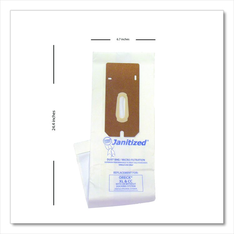 Vacuum Filter Bags Designed to Fit Oreck XL2000/8000/9000 Type CC, 80/Carton