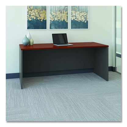 Series C Collection Desk Shell, 71.13" x 29.38" x 29.88", Hansen Cherry/Graphite Gray