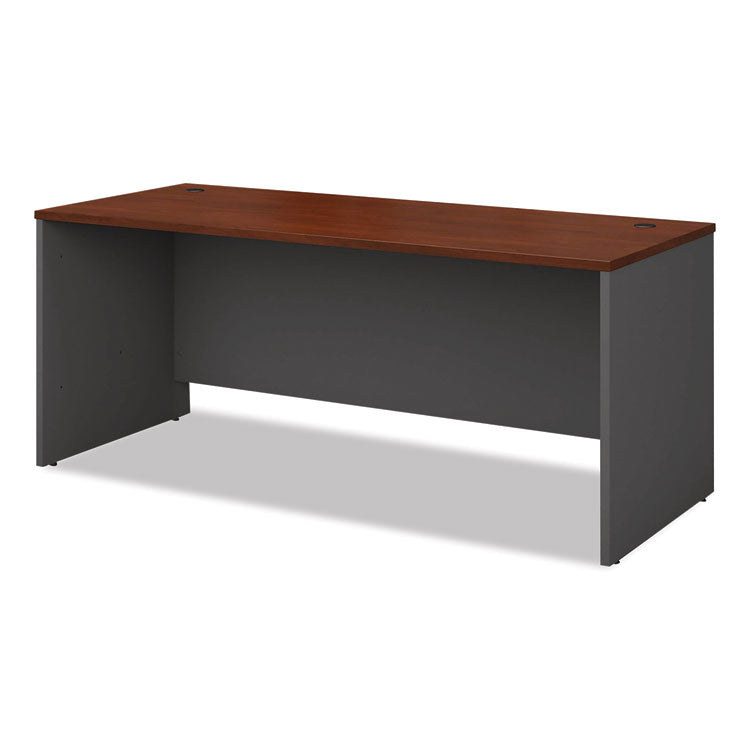 Series C Collection Desk Shell, 71.13" x 29.38" x 29.88", Hansen Cherry/Graphite Gray