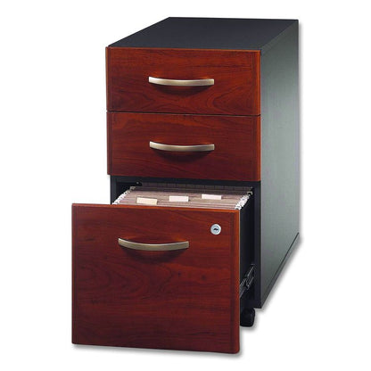 Series C Mobile Pedestal File, Left/Right, 3-Drawer: Box/Box/File, Legal/Letter/A4/A5, Cherry/Gray, 15.75" x 20.25" x 27.88"
