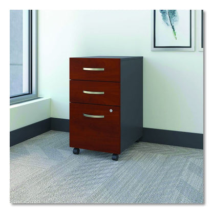 Series C Mobile Pedestal File, Left/Right, 3-Drawer: Box/Box/File, Legal/Letter/A4/A5, Cherry/Gray, 15.75" x 20.25" x 27.88"